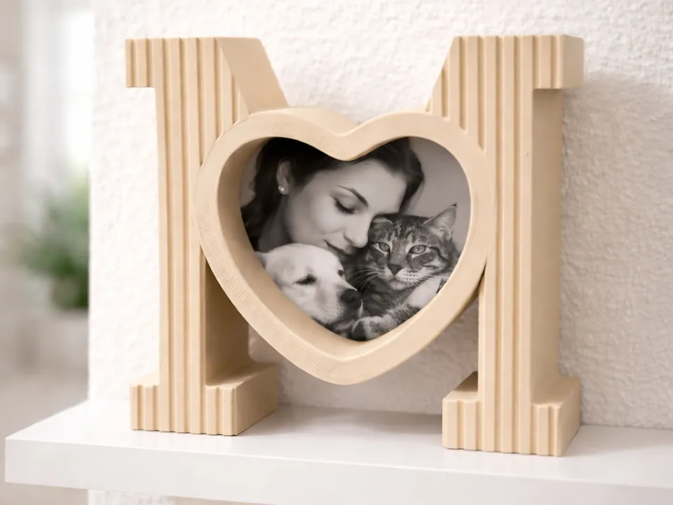 Portarretrato con forma de corazón para mamá