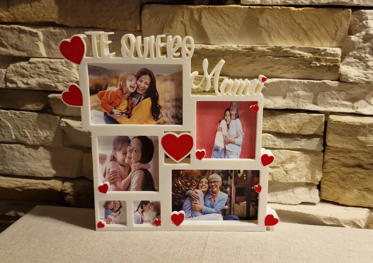 Marco para fotos con la frase Te quiero mamá