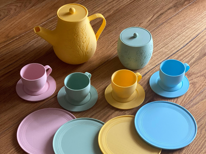 Juego de té infantil impreso en 3D