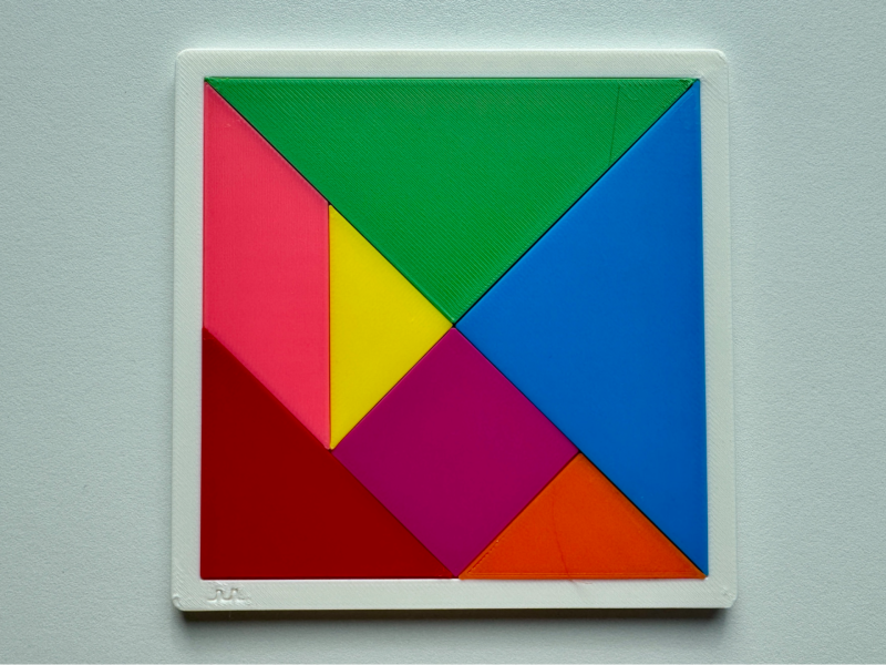 Tangram creativo de colores